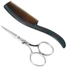 Ultra Mustache Scissors and Comb - Comb Made in USA - Scissors Made in Italy / 3.75" L