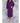 Unisex Square Pattern Waffle Kimono Robe - Long Length | Color: Purple | Material: 65% Natural Cotton 35% Polyester | Available Sizes: Small/Medium, One Size Fits Most, XX-Large by SUMMA