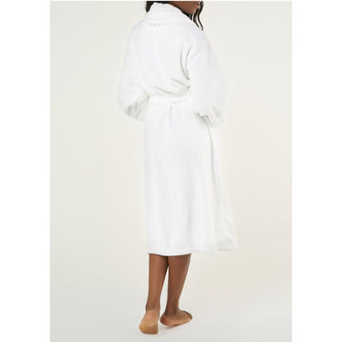 Unisex Super Soft Tahoe Microfleece Shawl Collar Robe | Color: White | Material: Microfleece | Available Sizes: One Size Fits Most by SUMMA