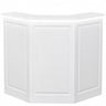 Valencia LED Reception Desk - Center / Available in White, Meteor Black, Silver and Rustic Teak