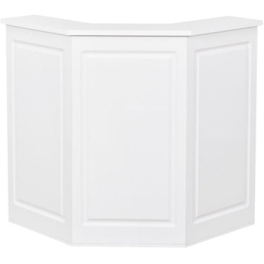 Valencia LED Reception Desk - Center / Available in White, Meteor Black, Silver and Rustic Teak