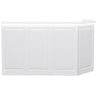 Valencia LED Reception Desk - Combination / Available in White, Meteor Black, Silver and Rustic Teak
