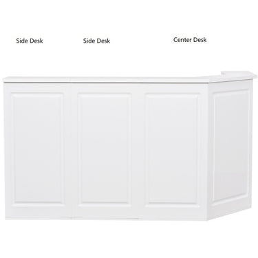 Valencia LED Reception Desk - Combination / Available in White, Meteor Black, Silver and Rustic Teak