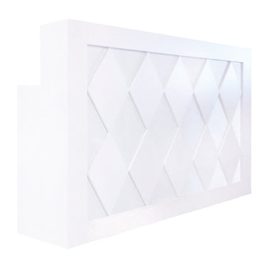 Valentino Lux Diamond Reception Desk / 60" Wide / Available in Gloss Black or Gloss White by Whale Spa
