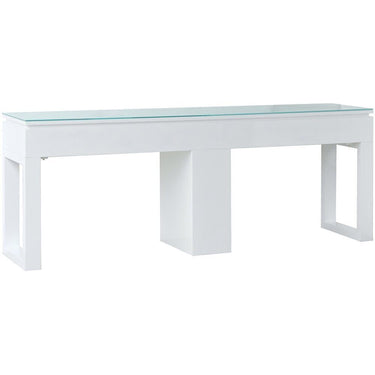 Valentino Lux Double Manicure Table with Tempered Glass Top / Available in Black or White by Whale Spa