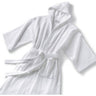 Velour Hooded Bathrobe / White by Boca Terry