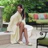 Velour Stripe - Shawl Collar Robe - 14 oz. 100% Cotton / Ecru by Boca Terry