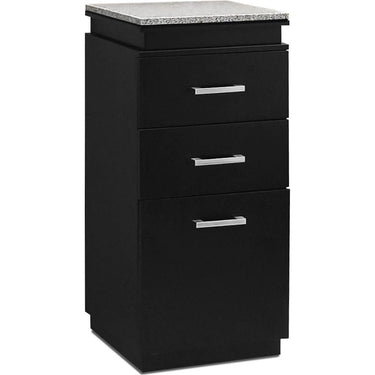 Veronica Styling Station Side Cabinet / Black by Deco Salon Furniture