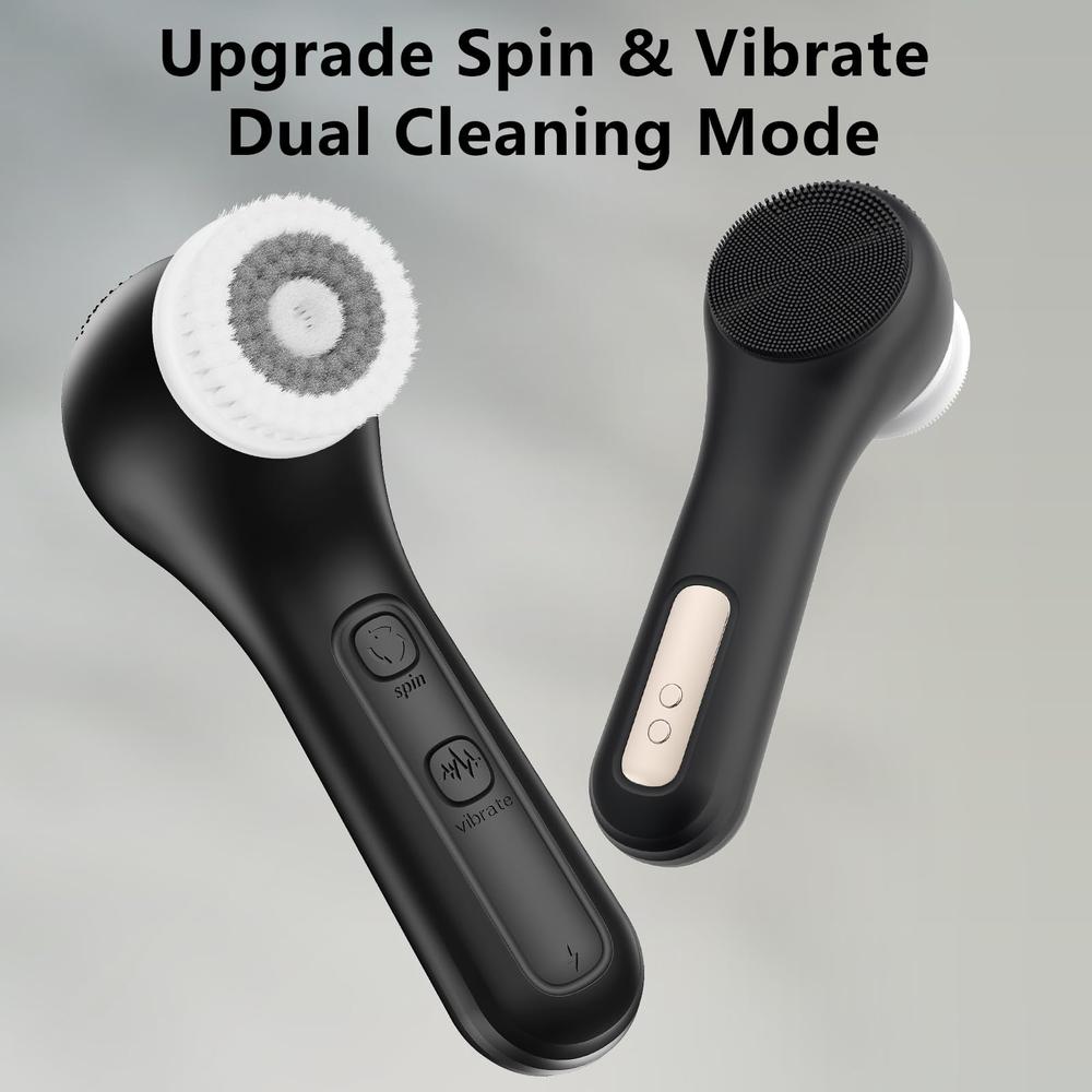 Vibrating Rotating Face Scrubber - Waterproof Facial Brush Pure Spa Direct Vibrating Rotating Face Scrubber - Waterproof Facial Brush Pure Spa Direct