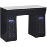 Vicki Single Nail Table with Tempered Glass Top / Available in Black or White by Whale Spa