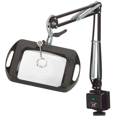 Vision-Lite&reg; - 7.5" x 6.25" Rectangular Magnifier - 25" Reach - Dimmable Fluorescent Full Spectrum Tube Bulb / Available in 10 Colors + 5 Base Options by O.C. White
