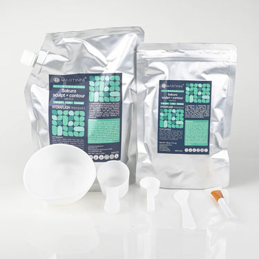 VITA BLU Sakura Sculpt + Contour Alginate Mask with VITA BLU Complex + PLLA / 100 Grams Powder + 1 Kilo Gel by Martinni