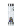 VitaJuwel ViA - Gem Water Bottle - 5 Elements: Amethyst + Chalcedony + Petrified Wood + Rose Quartz + Ocean Chalcedony