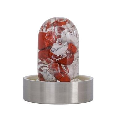 VitaJuwel ViA - Gem Water Bottle - Fitness: Red Jasper + Magnesite + Clear Quartz