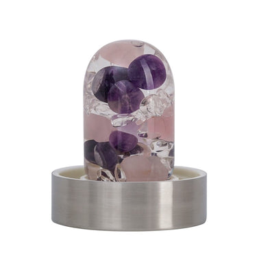 VitaJuwel ViA - Gem Water Bottle - Wellness: Rose Quartz + Amethyst + Rock Crystal