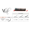 Vlash C Curl Silk Tray Lashes / Mixed Lengths 9 mm - 13mm Long / Choose from .15 - .25 Thick