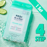 Voesh Deluxe Pedicure in a Box - 4-Step Hygienic Spa Pedicure Kit - Cucumber Fresh / 1 Treatment Set by Voesh of New York