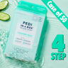 Voesh Deluxe Pedicure in a Box - 4-Step Hygienic Spa Pedicure Kit - Cucumber Fresh / Case of 50 Treatment Sets by Voesh of New York