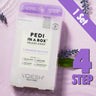 Voesh Deluxe Pedicure in a Box - 4-Step Hygienic Spa Pedicure Kit - Lavender Relieve / 1 Treatment Set by Voesh of New York