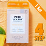 Voesh Deluxe Pedicure in a Box - 4-Step Hygienic Spa Pedicure Kit - Mango Delight / 1 Treatment Set by Voesh of New York