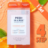 Voesh Deluxe Pedicure in a Box - 4-Step Hygienic Spa Pedicure Kit - Tangerine Twist / 1 Treatment Set by Voesh of New York