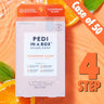 Voesh Deluxe Pedicure in a Box - 4-Step Hygienic Spa Pedicure Kit - Tangerine Twist / Case of 50 Treatment Sets by Voesh of New York
