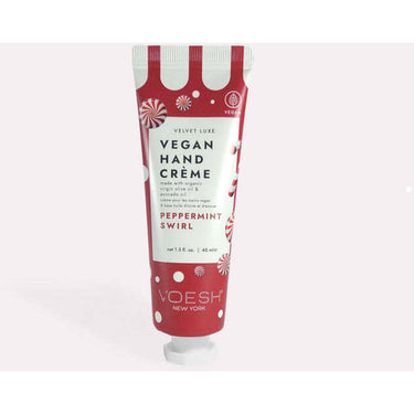 Voesh Limited Edition Peppermint Swirl Vegan Hand & Body Cr&egrave;me / 1.5 oz.