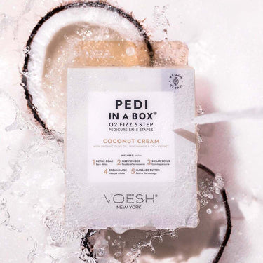 Voesh O2 FIZZ Pedi in a Box - 5-Step - Coconut Cream / 1 Treatment Set