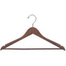 Walnut Hanger With Pants Bar And Chrome Accents