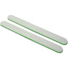 Washable White/Green Cushioned Nail Files - 7"L x 3/4"W - Grit 80/100 - 50 Pack by Princess