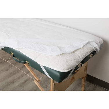Waterproof Plastic Fitted Moisture Barrier Table Cover - Reusable / Protect Massage Tables from Moisture & Grime / 73"L x 33"W x 6"D / Case of 50 Covers