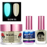 Wave Glow 3-In-1 Matching Combo Set / 1 Gel Polish 0.5 oz. + 1 Lacquer 0.5 oz. + 1 Dip Powder 2 oz. / #01
