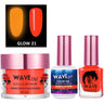 Wave Glow 3-In-1 Matching Combo Set / 1 Gel Polish 0.5 oz. + 1 Lacquer 0.5 oz. + 1 Dip Powder 2 oz. / #21