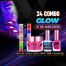 Wave Glow 3-In-1 Matching Combo Set / 1 Gel Polish 0.5 oz. + 1 Lacquer 0.5 oz. + 1 Dip Powder 2 oz. / 24 colors (#01- #24) FREE 1 Sample Tip