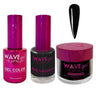 Wave Princess Collection 3-In-1 Matching Combo Set / 1 Gel Polish 0.5 oz. + 1 Lacquer 0.5 oz. + 1 Dip Powder 2 oz. / #1 Super Black