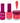Wave Princess Collection 3-In-1 Matching Combo Set / 1 Gel Polish 0.5 oz. + 1 Lacquer 0.5 oz. + 1 Dip Powder 2 oz. / #101 Amaranth