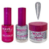 Wave Princess Collection 3-In-1 Matching Combo Set / 1 Gel Polish 0.5 oz. + 1 Lacquer 0.5 oz. + 1 Dip Powder 2 oz. / #117 Wake up Glitter