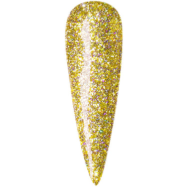 Wave Princess Collection 3-In-1 Matching Combo Set / 1 Gel Polish 0.5 oz. + 1 Lacquer 0.5 oz. + 1 Dip Powder 2 oz. / #118 Gold Shine Glitter