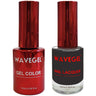 Wave Queen 2-In-1 Matching Duo Set / 1 Gel Polish 0.5 oz. + 1 Lacquer 0.5 oz. / #001 Silky Black