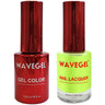 Wave Queen 2-In-1 Matching Duo Set / 1 Gel Polish 0.5 oz. + 1 Lacquer 0.5 oz. / #098 Neon Kingdom