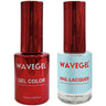 Wave Queen 2-In-1 Matching Duo Set / 1 Gel Polish 0.5 oz. + 1 Lacquer 0.5 oz. / #105 Pastel Light Blue