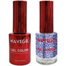 Wave Queen 2-In-1 Matching Duo Set / 1 Gel Polish 0.5 oz. + 1 Lacquer 0.5 oz. / #113 Blue Sparkle