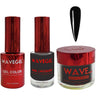 Wave Queen 3-In-1 Matching Combo Set / 1 Gel Polish 0.5 oz. + 1 Lacquer 0.5 oz. + 1 Dip Powder 2 oz. / #001 Silky Black