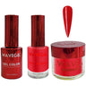 Wave Queen 3-In-1 Matching Combo Set / 1 Gel Polish 0.5 oz. + 1 Lacquer 0.5 oz. + 1 Dip Powder 2 oz. / #060 Wanted.. Red or Alive