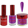 Wave Queen 3-In-1 Matching Combo Set / 1 Gel Polish 0.5 oz. + 1 Lacquer 0.5 oz. + 1 Dip Powder 2 oz. / #075 Deep Lilac