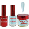 Wave Queen 3-In-1 Matching Combo Set / 1 Gel Polish 0.5 oz. + 1 Lacquer 0.5 oz. + 1 Dip Powder 2 oz. / #105 Pastel Light Blue