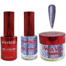 Wave Queen 3-In-1 Matching Combo Set / 1 Gel Polish 0.5 oz. + 1 Lacquer 0.5 oz. + 1 Dip Powder 2 oz. / #113 Blue Sparkle