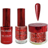 Wave Queen 3-In-1 Matching Combo Set / 1 Gel Polish 0.5 oz. + 1 Lacquer 0.5 oz. + 1 Dip Powder 2 oz. / #118 Deep Maroon