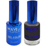 Wave Royal Collection 2-In-1 Matching Duo Set / 1 Gel Polish 0.5 oz. + 1 Lacquer 0.5 oz. / #WR002 Black Envy