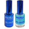 Wave Royal Collection 2-In-1 Matching Duo Set / 1 Gel Polish 0.5 oz. + 1 Lacquer 0.5 oz. / #WR090 Blue Mosaic